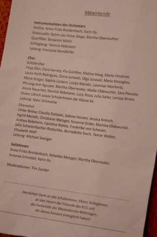 Weihnachstkonzert 2019